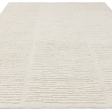 Asiatic London Zennith Column Design Tufted Boucle Texture Cream White Wool Geometric Textured Scandi Rug