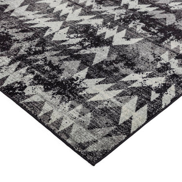 Nova NV28 Chevron Modern Abstract Geometric Rug in Black White 160 x 230 cm