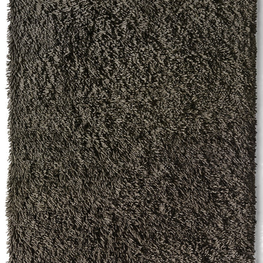 Imperial Luxury Shaggy Hand Woven Wool Rug in Chocolate Brown