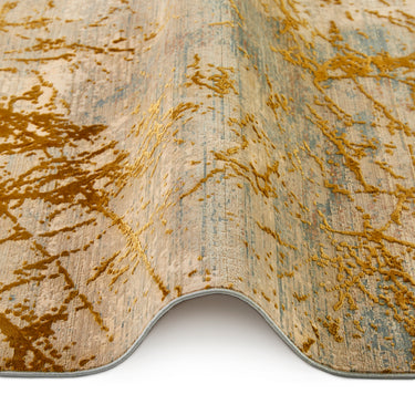 Emerald EMR101 Rug Modern Abstract Silky Rug in Yellow
