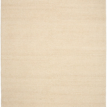 Pebble Soft Ivory Beige By Hand-Woven Wool Textured Flatweave Rug