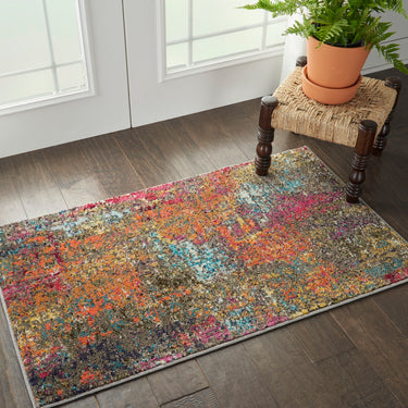 Celestial CES14 Sunset Modern Abstract Multicolour Rug by Nourison