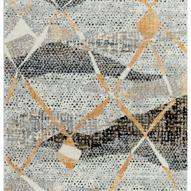 Cyrus CY04 Omar Modern Tribal Berber Style Fringed Rug in Multi