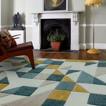 Asiatic London Sketch SK03 Shapes Multicolour Hand-Carved Jute Polypropylene Geometric Rug 200x290 cm