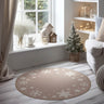 Floor Matters Natural Snowflake Christmas Tree Washable Non-Slip Doormat