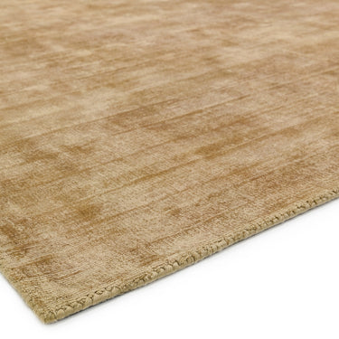 Blade Plain Silky Hand Woven Viscose Shiny Rug Runner in Soft Gold