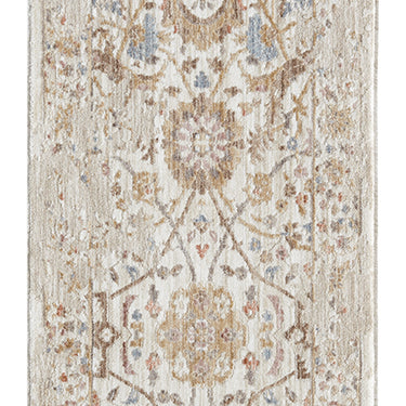 Alia Parisa Cream Traditional Vintage Floral Bordered Rug
