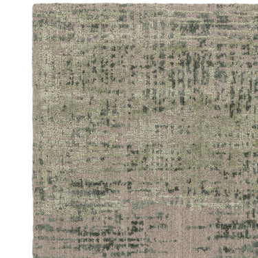 Torino Abstract Rug for Living Room Bedroom Dining Room Wool Viscose Rug in Forest Green