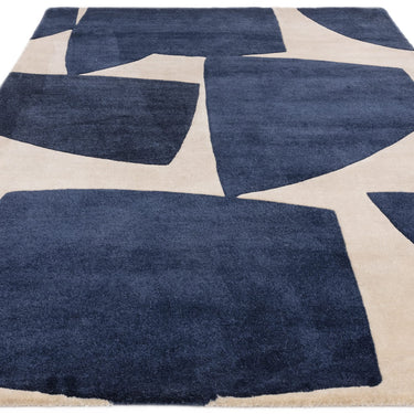 Asiatic London Romy Kite Tufted Retro Blue Wool Abstract Modern Rug