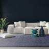 Asiatic London Kuza Stripe Soft Silky Velvety Navy Blue Polypropylene Abstract Textured Distressed Rug - Small 80x150 cm (2'6"x5')