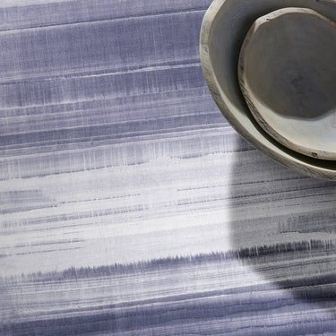 Calvin LDR01 CK031 Launder Grey Blue Washable Cotton Abstract Flatweave Rug