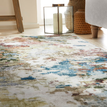 Consept Looms Liberty LIB103 Pallette Multi Washable Non-Slip Modern Rug