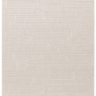 Asiatic London Camber Track Ivory Abstract Geometric Flatweave Rug