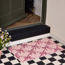 My Printed Coir Blush Pink Bows Non-Slip Doormat 45x75 cm