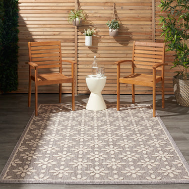 By Cozumel CZM03 3D Cream Grey Hand-Carved Polypropylene Abstract Geometric Rug