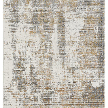 Delta Theta Cream Vintage Abstract Textured Distressed Rug