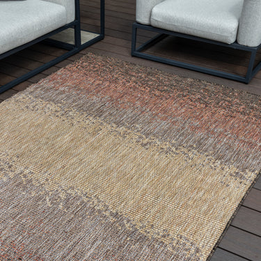 Sumac SUM103 Outdoor Indoor Flatweave Modern Abstract Rug in Multi Colours