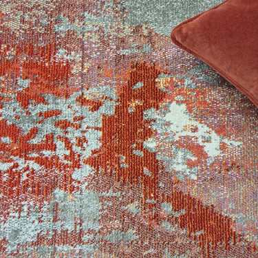 Colores Cloud Magma CO12 Orange Red Multi Polypropylene Abstract Flatweave Rug