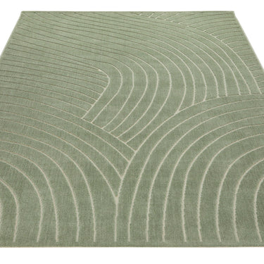 Consept Looms Maze MAZ105 Green By Concept Geometric Textured Modern Rug