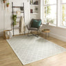 Origins Washable Château Trellis Moroccan Soft Chenille Bohomian Rug in Natural - Small 80x150 cm (2'6"x5')
