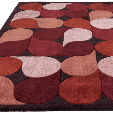 Asiatic London Romy Jive Hand-Tufted Red Wool Viscose Textured Rug