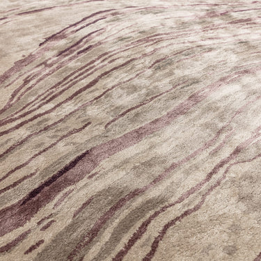 Katherine Carnaby Tuscany Silk Amethyst Marble Rug Premium Hand Woven Luxury Abstract Shiny Purple Rug
