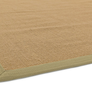 Asiatic London Sisal Linen Natural Sage Green Border Extra Non-Slip Jute Cotton Textured Rug 200x290 cm