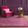 Muse MU28 Heritage Pink Polypropylene Traditional Abstract Bordered Rug - Small 80x150 cm (2'6"x5')