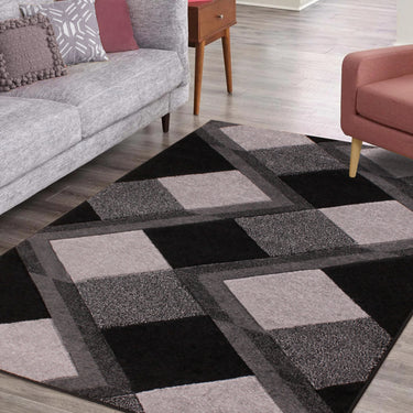 Orbit Vector Modern Geometric Carved Rug Hallway Runner