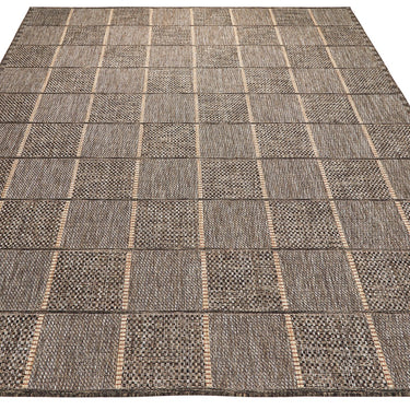 Consept Looms Sumac SUM104 Mocha Indoor Outdoor Polypropylene Checked Flatweave Rug