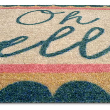 My Nylon Pattern Oh Hello Washable Non-Slip Bordered Rug
