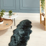 Origins Genuine Animal Fur Soft Adobe Forest Green Wool Sheepskin Shaggy Textured Rug - Double 70x175 cm (2'3"x5'8")