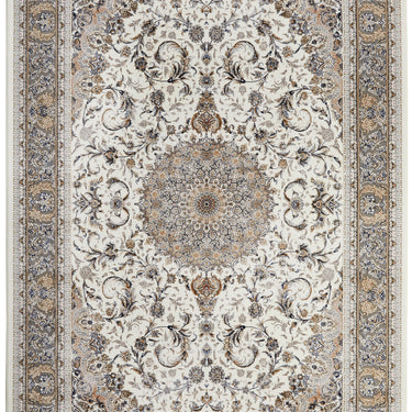 Royality ROY101 Cream Traditional Bordered Persian-Style Rug