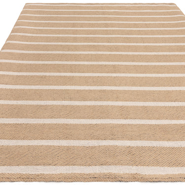 Global Stripe Flatweave Jute Rug in Beige Cream Natural Rug