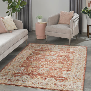 Sahar Elegance SHR02 Rust Persian Traditional Vintage Floral Rug