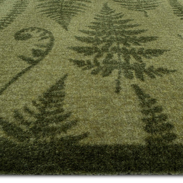 My Nylon Pattern Green Fern Washable Non-Slip Rug