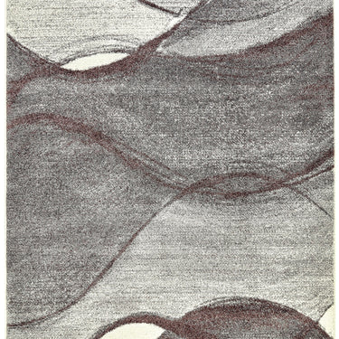 Consept Looms Somerset SOM103 Waves Pattern Plum Polypropylene Traditional Abstract Rug