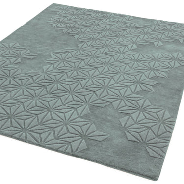 Starburst Hand Made Wool Silver Rug