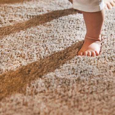 Phoenox My Lux Fluffy Anti-Slip Machine Stone Beige Washable Non-Slip Polypropylene Shaggy Rug