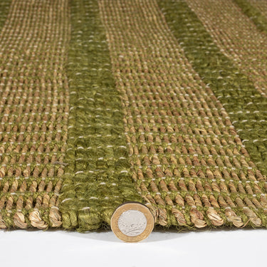 Jute Seagrass Pitloom Hand Woven Natural Green Fibres Braided Reversible Rug in Medium Size 120 x 170 cm