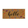 My Coir Insert Hello Non-Slip Floral Bordered Doormat 23x53 cm