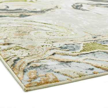 Aurora AU08 Marbled Metallic Gold Grey Modern Shiny Designer Rug