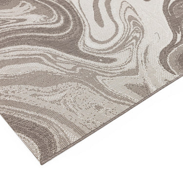 Patio PAT19, PAT20 Marble Indoor Outdoor Rug in Natural Beige