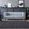 Grove Plain Flatweave Hand Woven Jute Rug in Denim Blue - Medium 120x170 cm (4'x5'6")