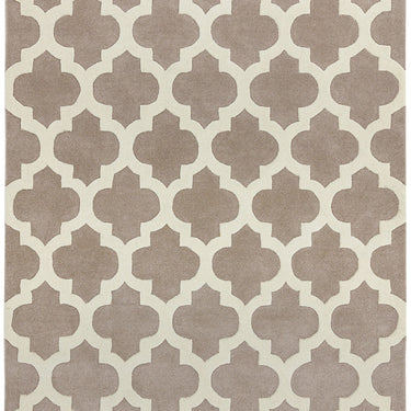 Asiatic London Artisan Lattice Tufted Sand Beige Wool Geometric Soft Rug 120x170 cm