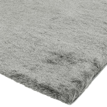 Asiatic London Whisper Silky Shiny High Pile Silver Shaggy Textured Plush Rug