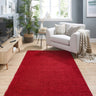 Origins My Red Washable Non-Slip Polypropylene Shaggy Rug - Small 80x120 cm (2'6"x4')