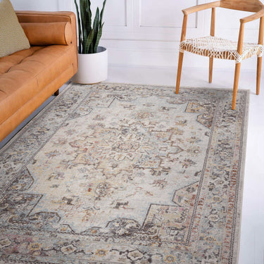 Asiatic London Flores Ester FR05 Classic Bordered Floral Multicolour Polypropylene Persian Rug 200x290 cm