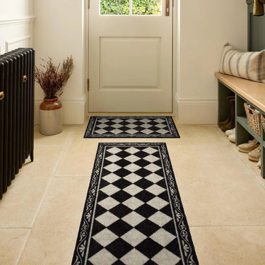 My Pattern Manor Tile Mosaic Washable Non-Slip Geometric Doormat - Runner 50 x 150 cm (2'x5')