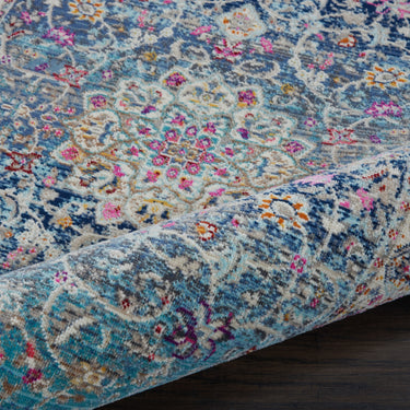 Nourison Vintage Kashan VKA01 Hall Rug Traditional Hallway Runner for Hallways Bedroom Living Room Oriental Classic in Blue